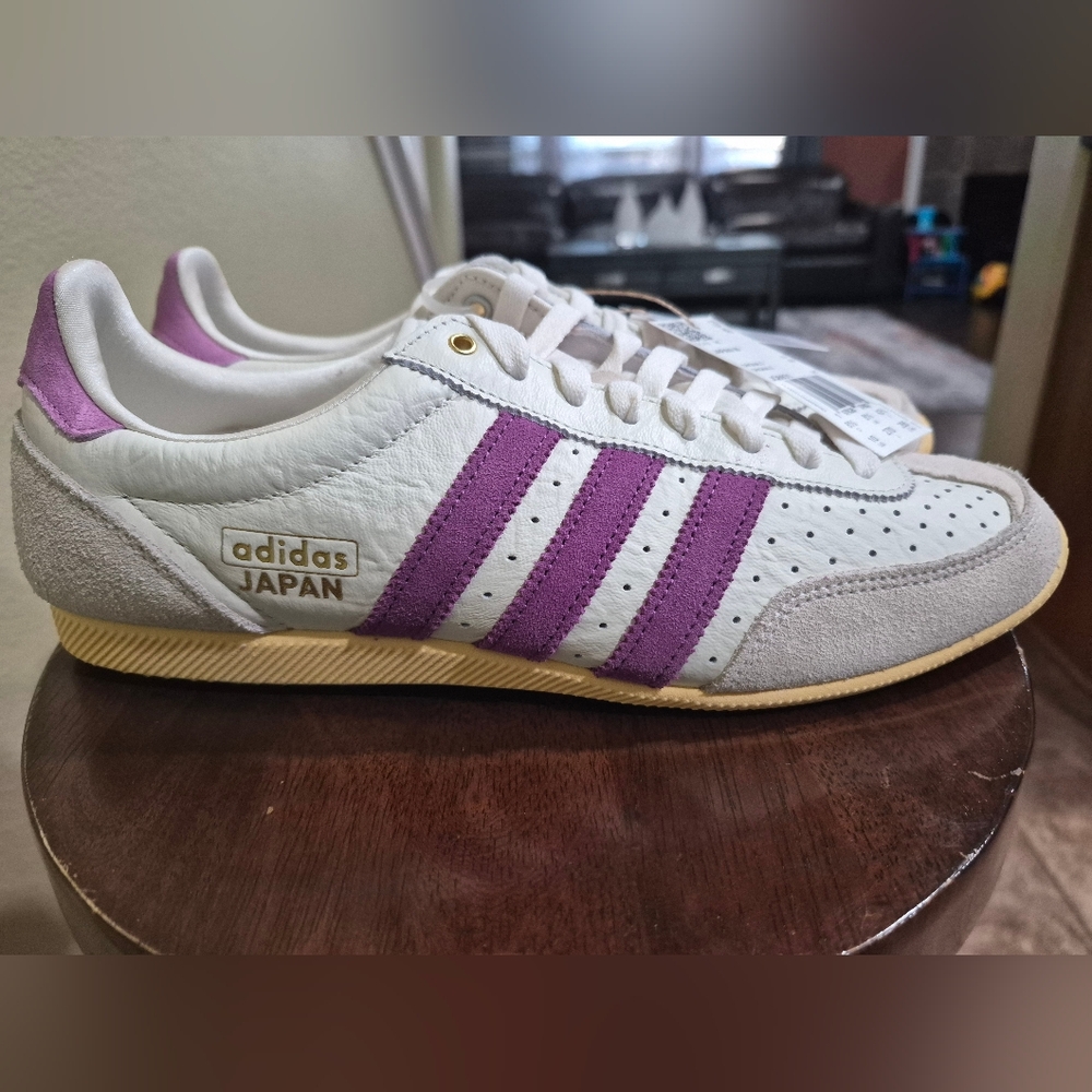 Adidas Japan Women's White and Purple Sneakers Size 10 - Picture 4 of 7